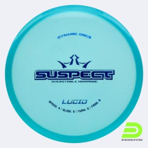 Dynamic Discs Suspect in türkis, im Lucid Kunststoff und ohne Spezialeffekt