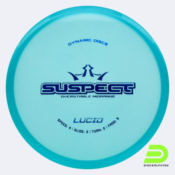 Dynamic Discs Suspect in turquoise, lucid plastic