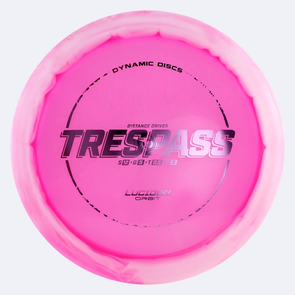 Dynamic Discs Trespass in pink, lucid ice orbit plastic
