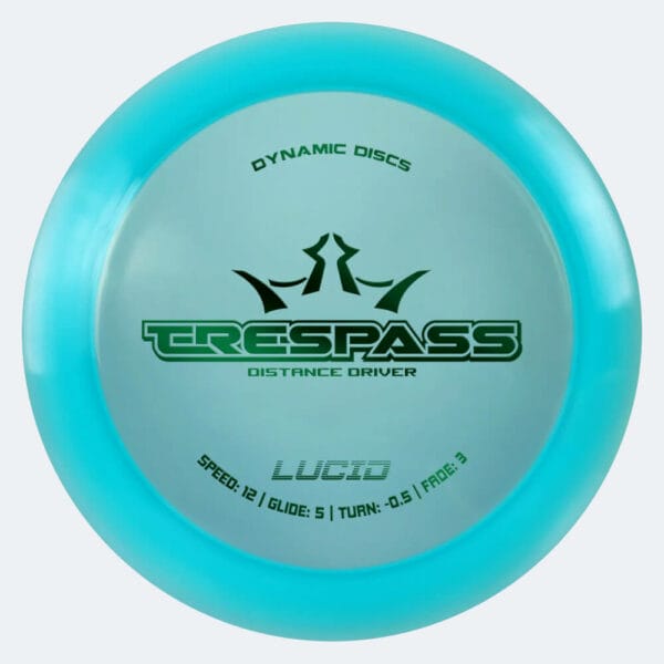 Dynamic Discs Trespass in turquoise, lucid plastic