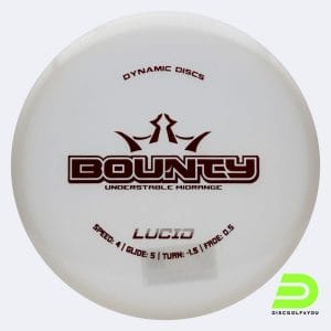 Dynamic Discs Bounty in white, lucid plastic