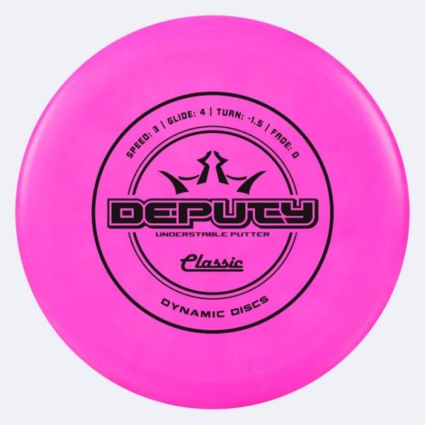 Dynamic Discs Deputy in pink, classic plastic