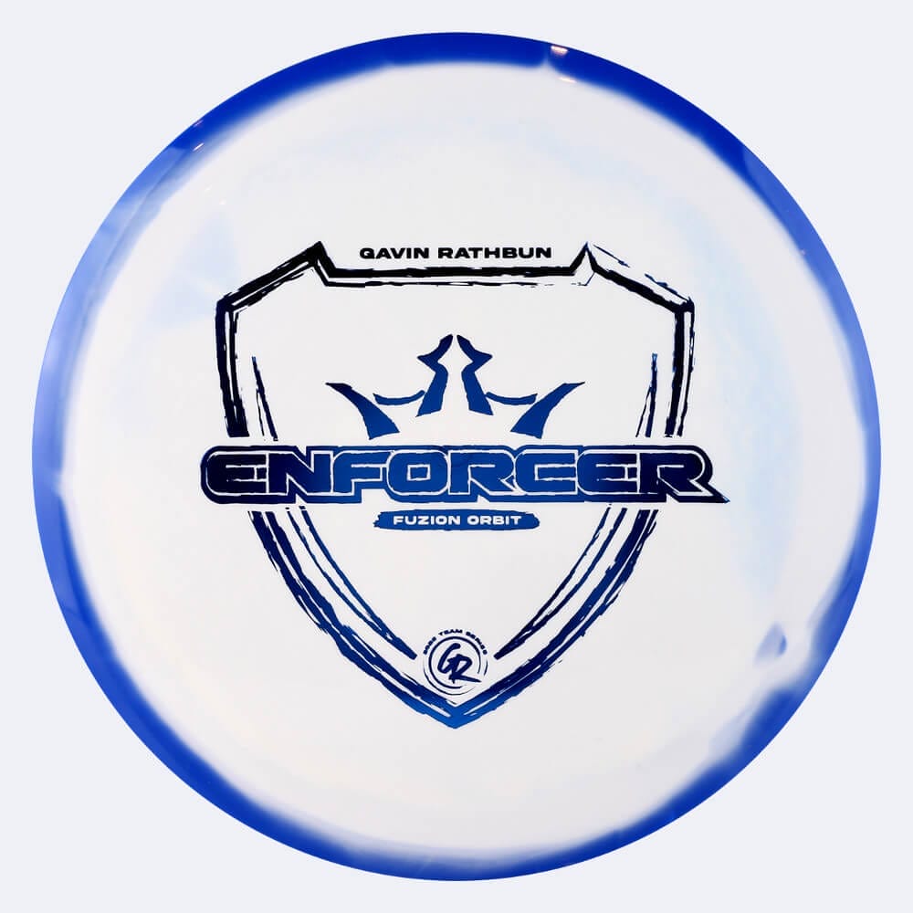 Dynamic Discs Enforcer - Gavin Rathbun Team Series in blue, fuzion orbit plastic