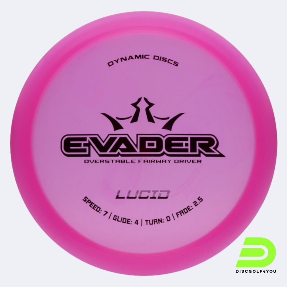 Dynamic Discs Evader in pink, lucid air plastic