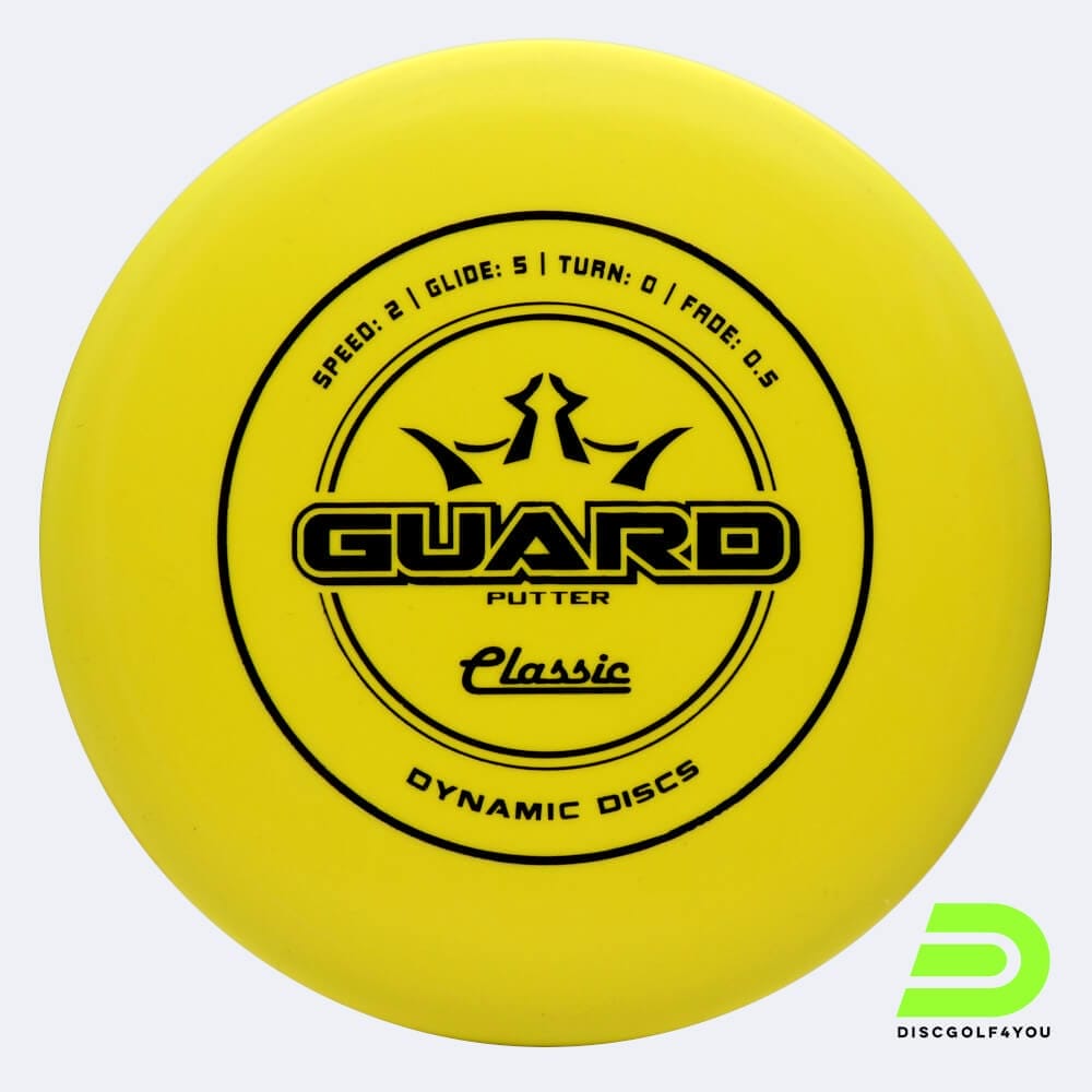 Dynamic Discs Guard in gelb, im Classic Kunststoff und ohne Spezialeffekt