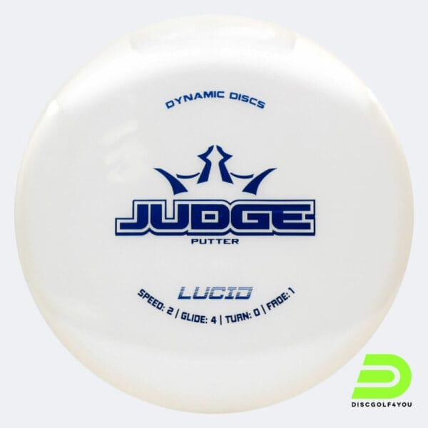 Dynamic Discs Judge in weiss, im Lucid Kunststoff und ohne Spezialeffekt