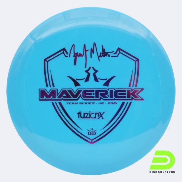 Dynamic Discs Maverick Zach Melton Teams Series V2 in blau, im Fuzion-X Kunststoff und ohne Spezialeffekt