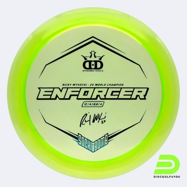 Dynamic Discs Sockibomb Enforcer in grün, im Lucid X Kunststoff und ohne Spezialeffekt