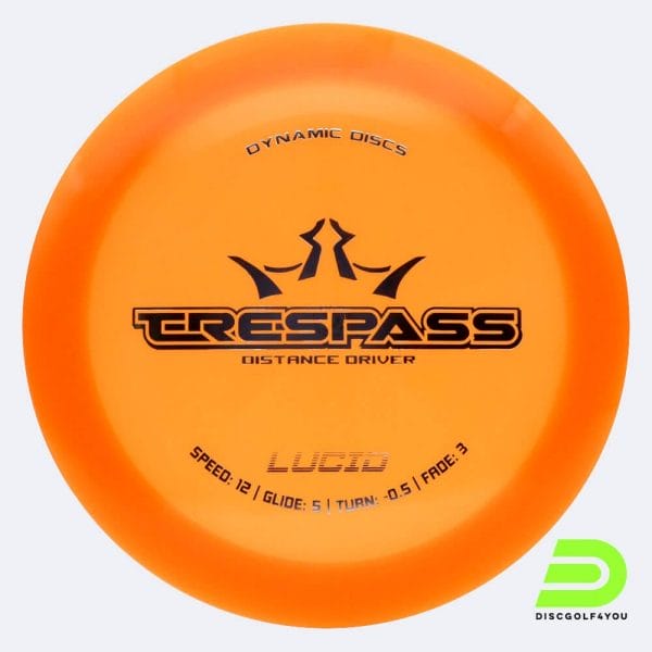 Dynamic Discs Trespass in classic-orange, lucid plastic