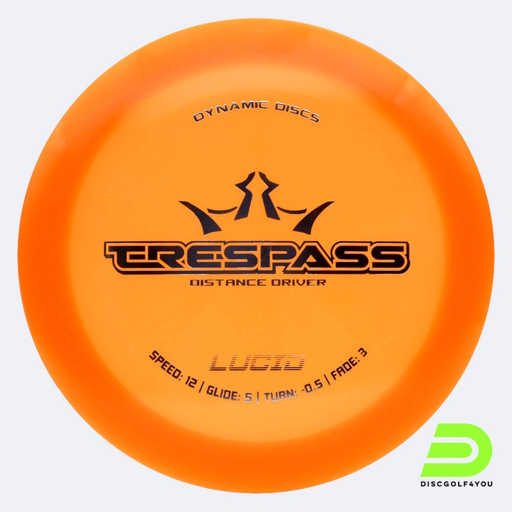 Dynamic Discs Trespass in classic-orange, lucid plastic