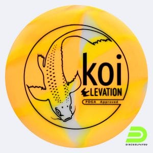 Elevation Koi in orange, im glO-G Kunststoff und glow/burst Spezialeffekt