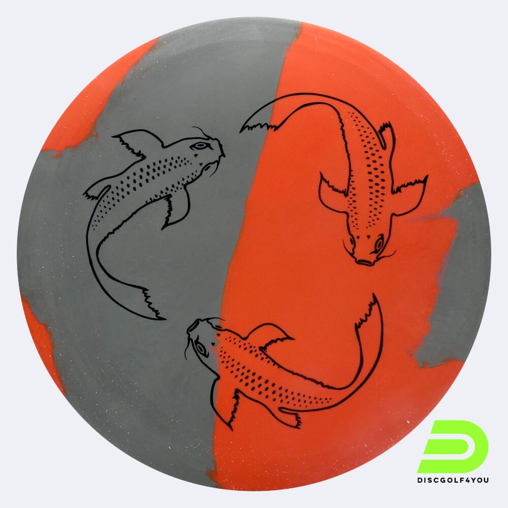 elevation koi in orange, im ecoflex kunststoff und burst spezialeffekt Elevation Koi in orange, im ecoFlex Kunststoff und burst Spezialeffekt