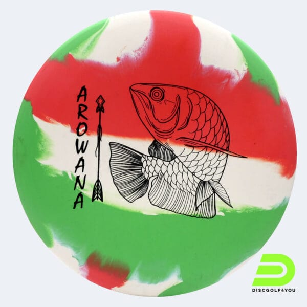 Elevation Arowana in white-red, ecoflex plastic and burst effect