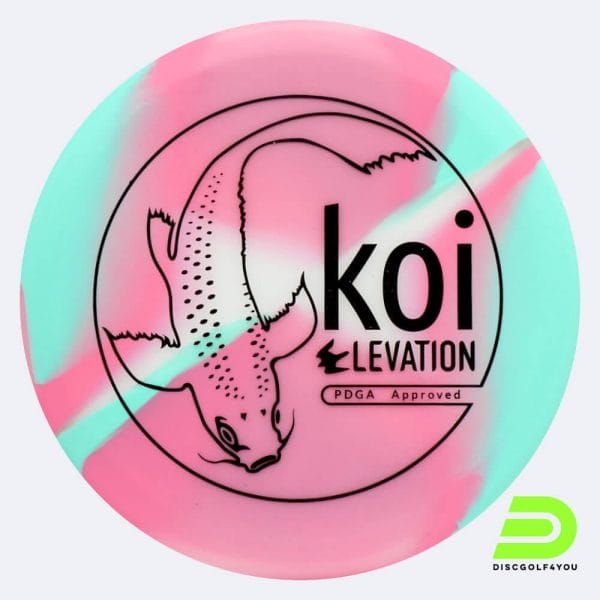 Elevation Koi in pink, glo-g plastic and glow/burst effect