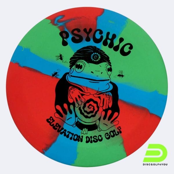 Elevation Psychic in blue-red, ecoflex plastic and burst effect