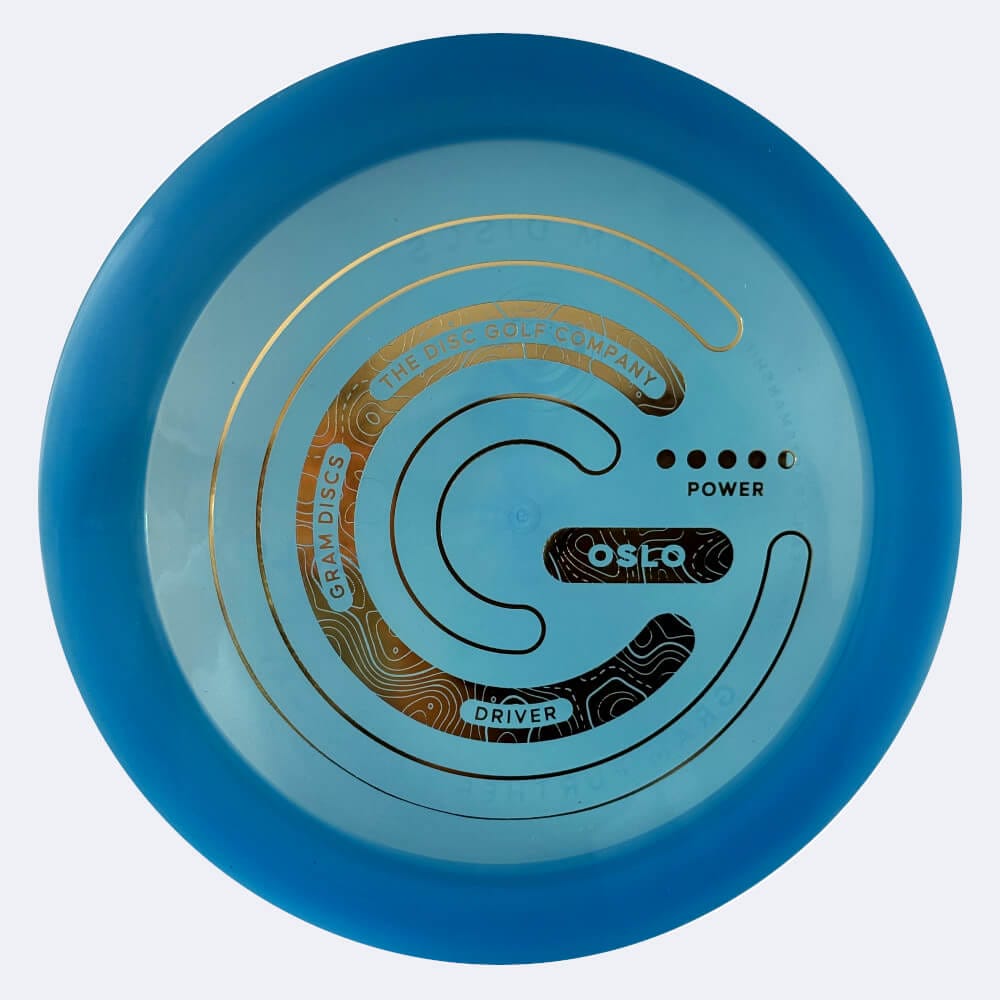 Gram Discs Oslo in blue, focus plastic