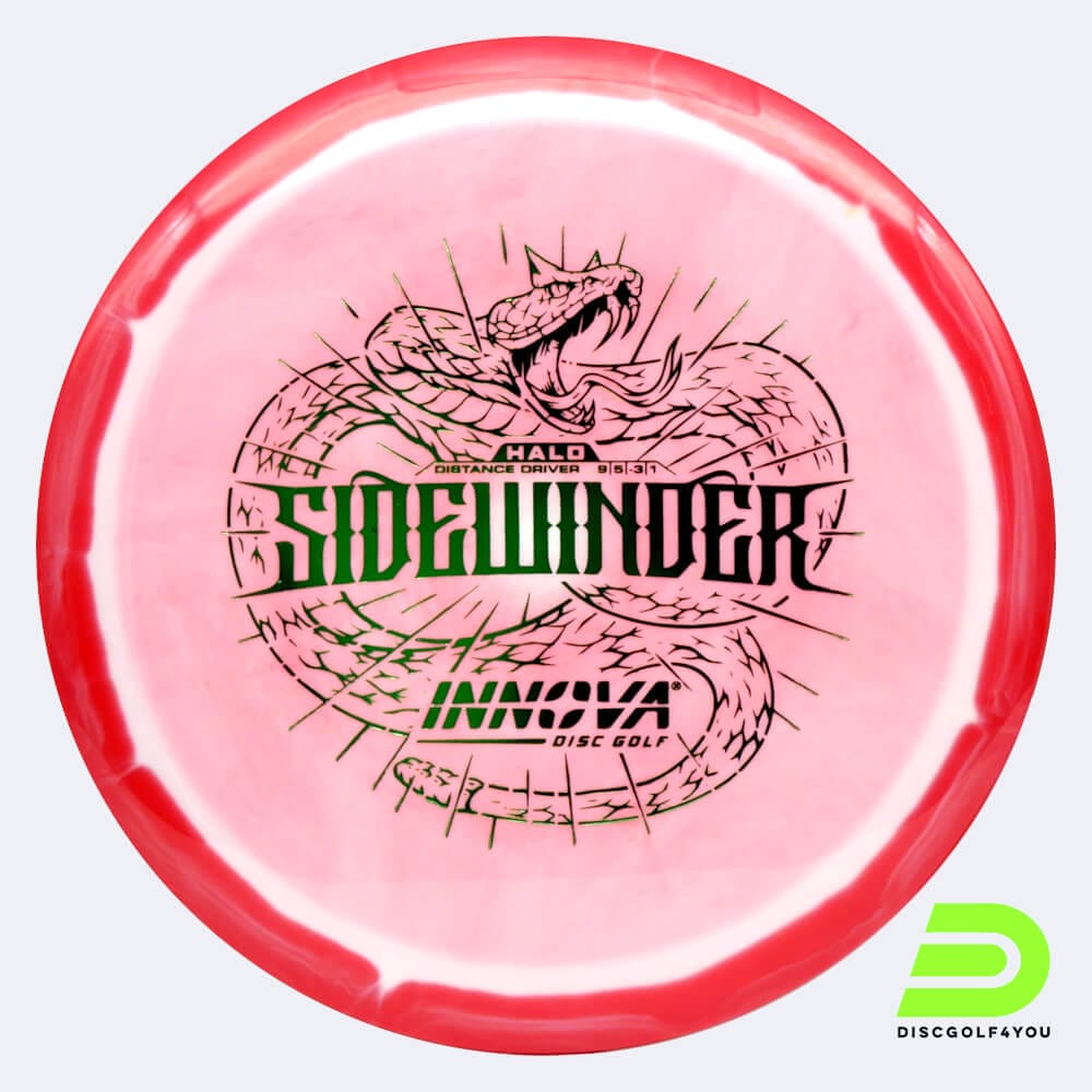 Innova Sidewinder in weiss-rot, im Halo Star Kunststoff und ohne Spezialeffekt