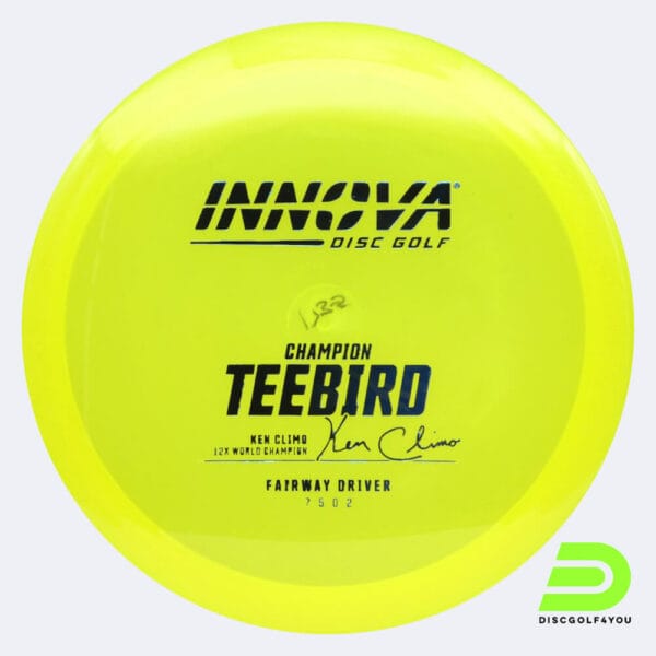 Innova Teebird in yellow, champion plastic and design upgrade effect