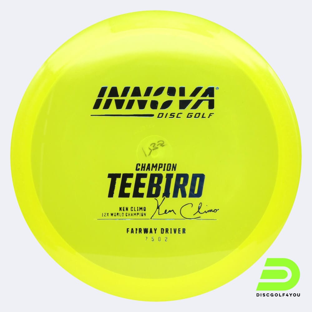 Innova Teebird in yellow, champion plastic and design upgrade effect