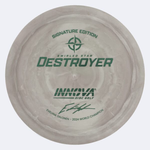 Innova Destroyer Evelina Salonen Signature Series in grau, im Star Kunststoff und burst Spezialeffekt