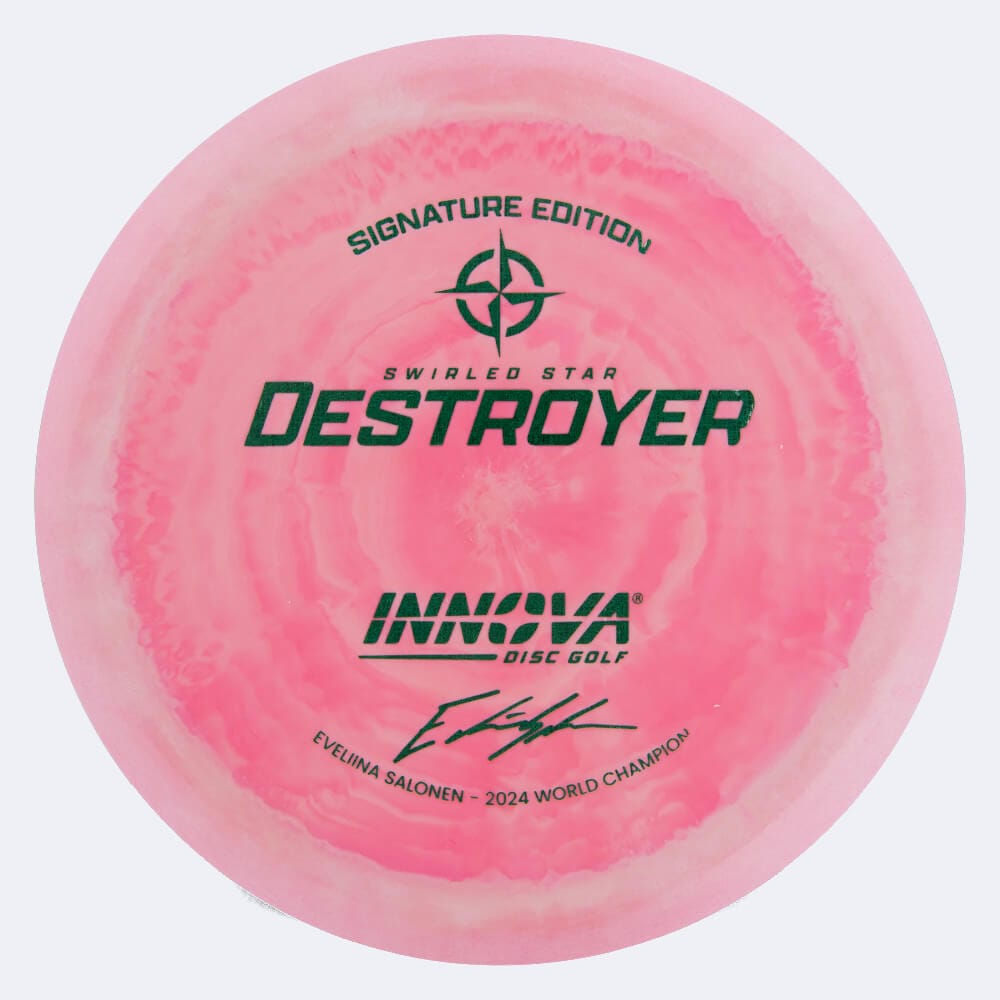 Innova Destroyer Evelina Salonen Signature Series in rosa, im Star Kunststoff und burst Spezialeffekt