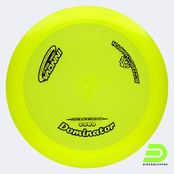 Innova Dominator in yellow, blizzard champion plastic