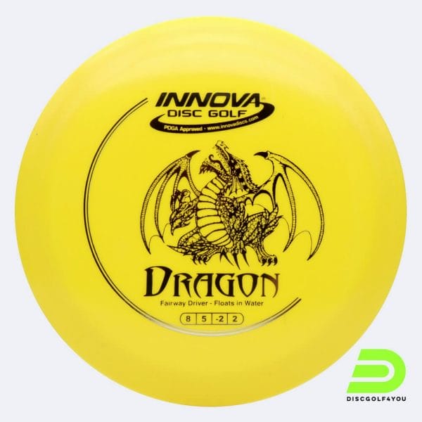 Innova Dragon in gelb, im DX Kunststoff und floating Spezialeffekt
