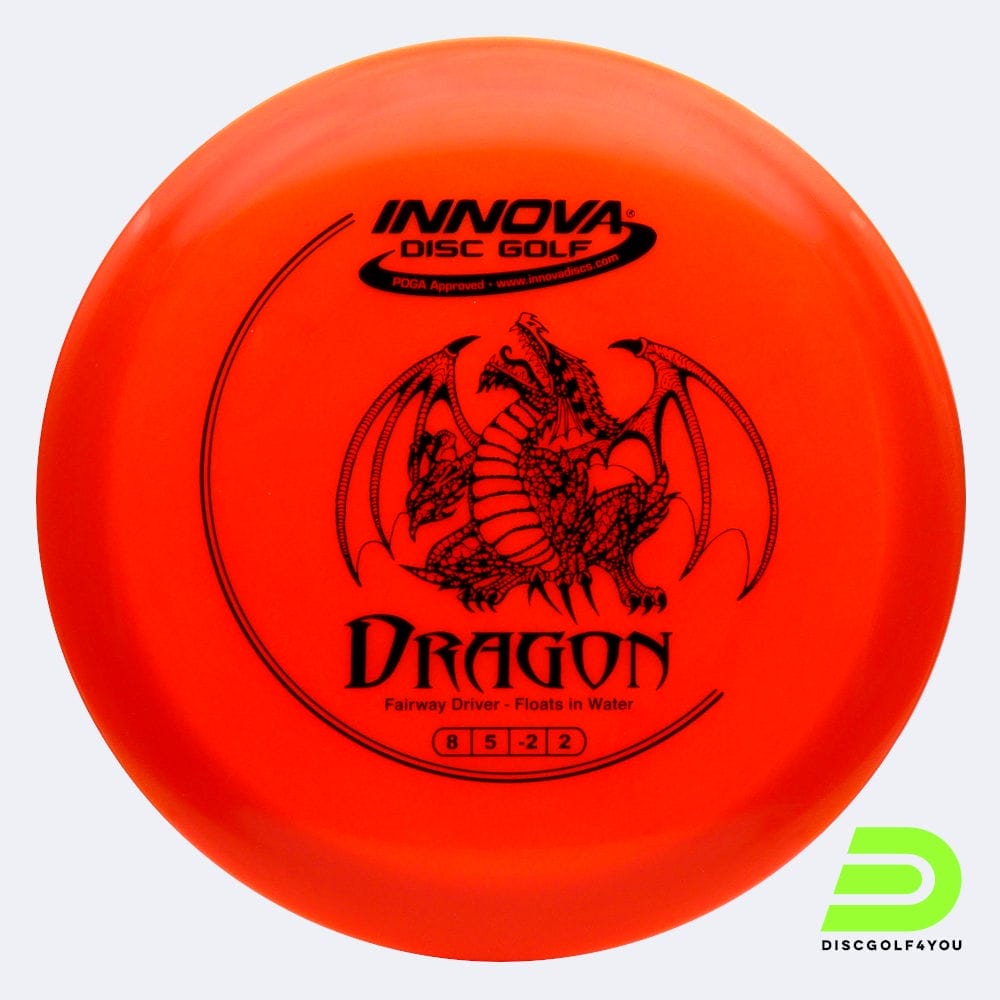 Innova Dragon in orange, im DX Kunststoff und floating Spezialeffekt