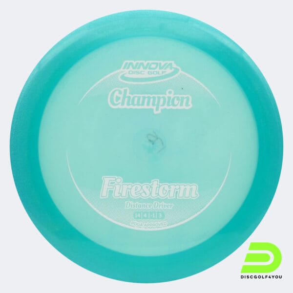 Innova Firestorm in turquoise, champion plastic