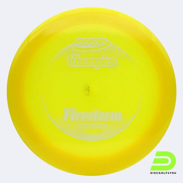Innova Firestorm in yellow, champion plastic