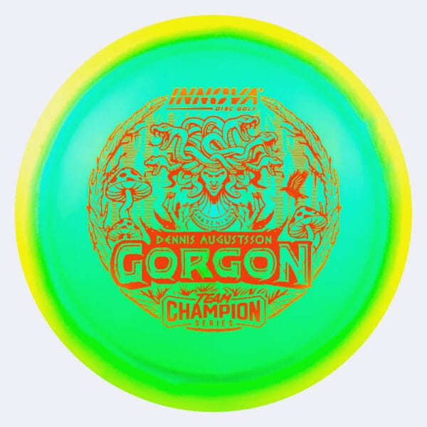 Innova Gorgon Dennis Augustsson Tour Series in grün, im Halo Champion Proto Glow Kunststoff und glow Spezialeffekt