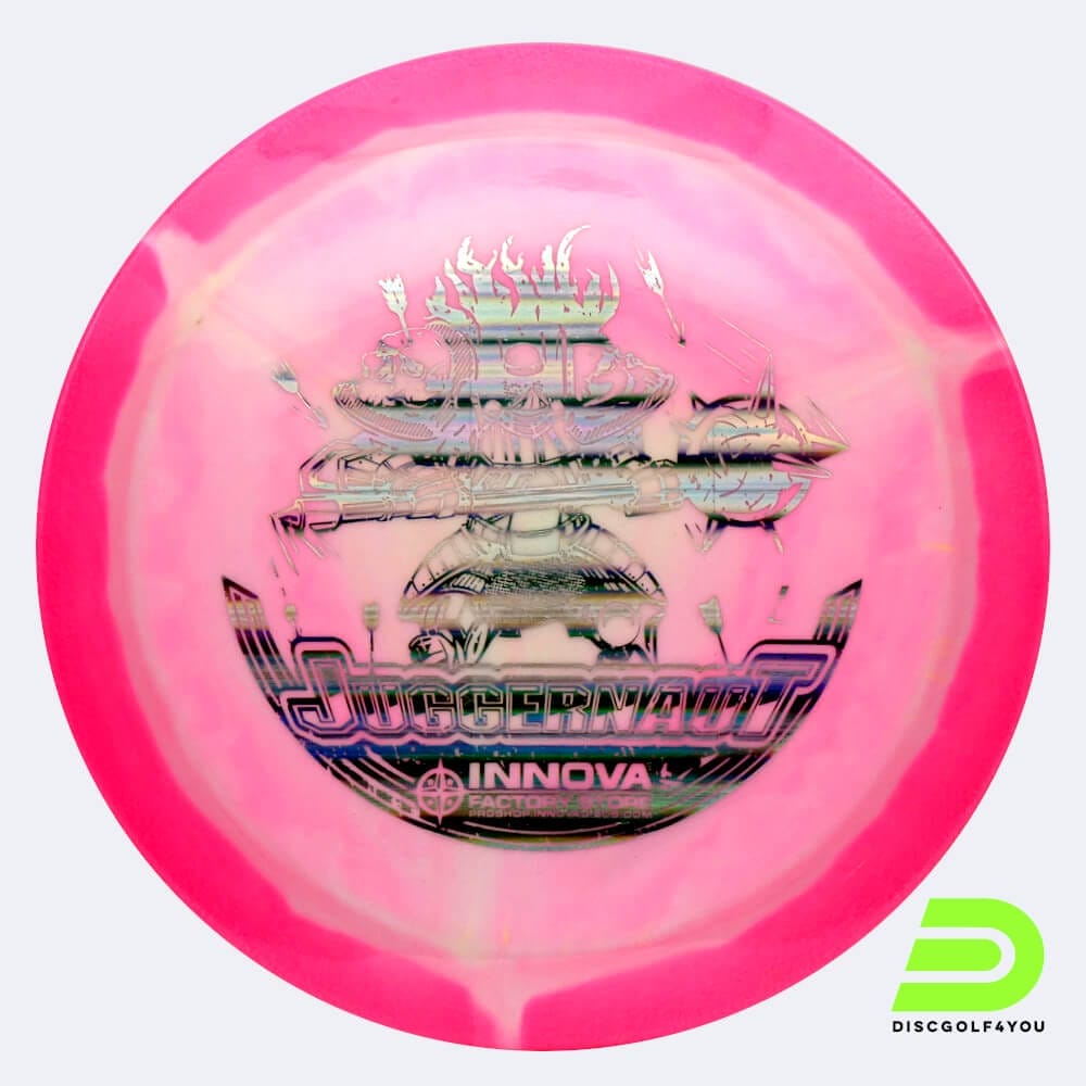 Innova Juggernaut in white-pink, halo star plastic Innova Juggernaut in white-pink, halo star plastic