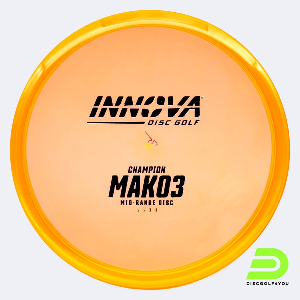 Innova Mako 3 in classic-orange, champion plastic and design upgrade effect
