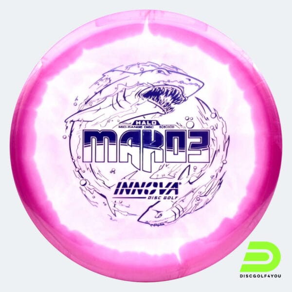 Innova Mako 3 in weiss-rosa, im Halo Star Kunststoff und ohne Spezialeffekt