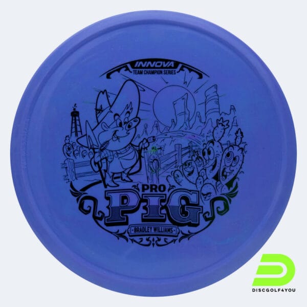 Innova Pig - Bradley Williams Tour Series in violett, im PRO GLOW Kunststoff und ohne Spezialeffekt