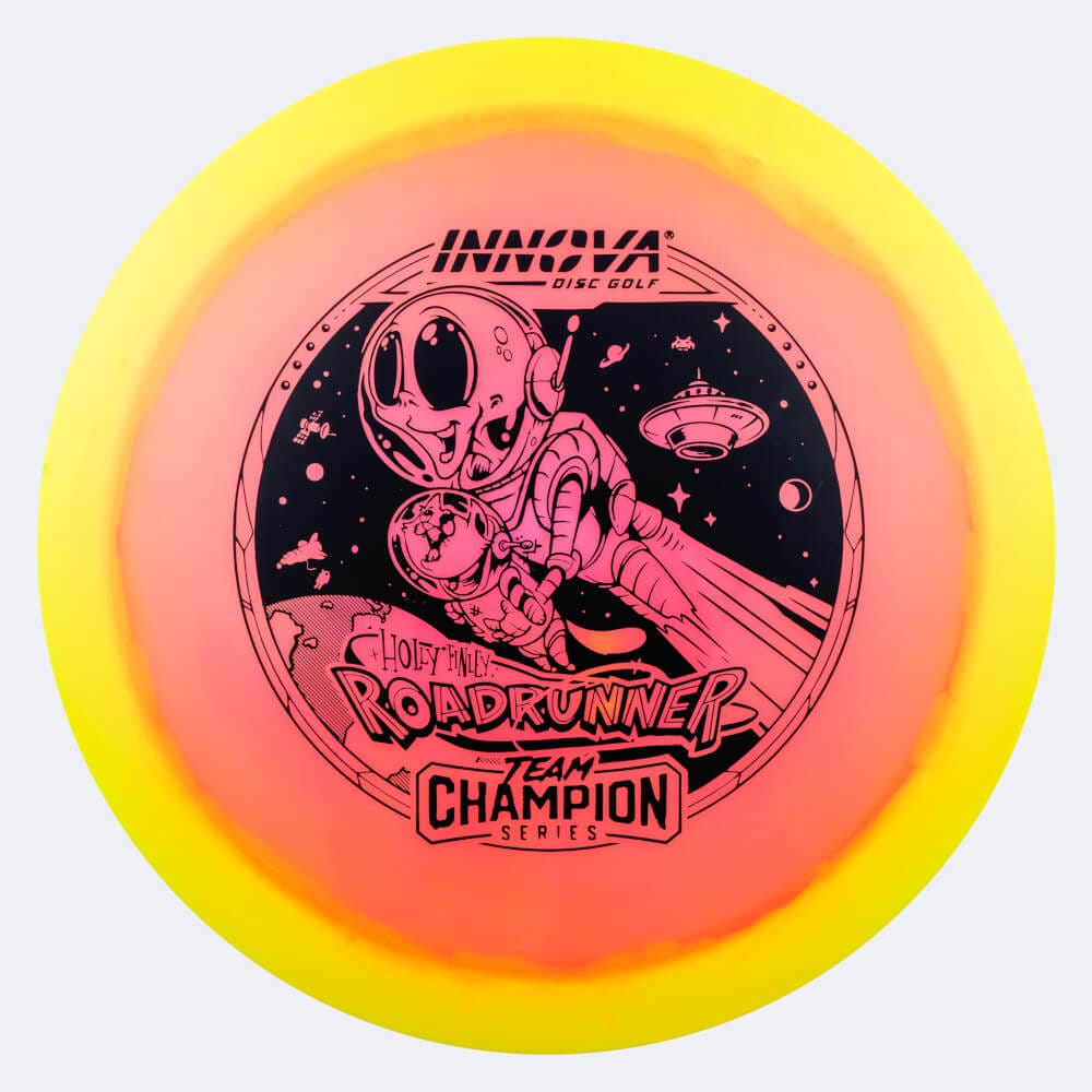 Innova Roadrunner Holly Finley Tour Series in pink-yellow, halo champion plastic