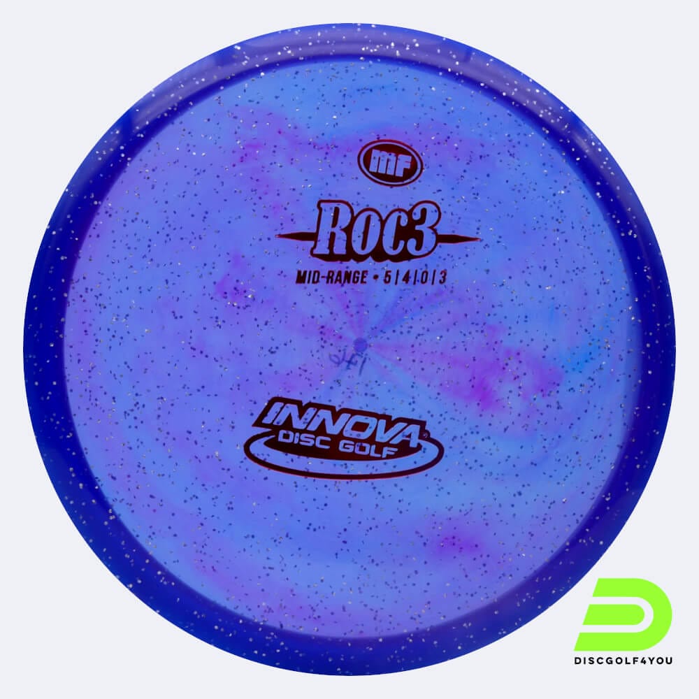 Innova Roc 3 in purple, metal flake champion plastic