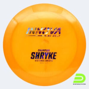 Innova Shryke in classic-orange, champion plastic and design upgrade effect