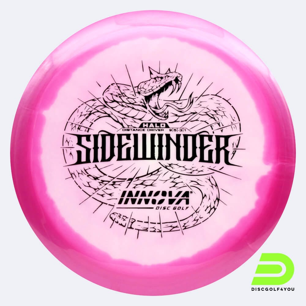 Innova Sidewinder in weiss-rosa, im Halo Star Kunststoff und ohne Spezialeffekt