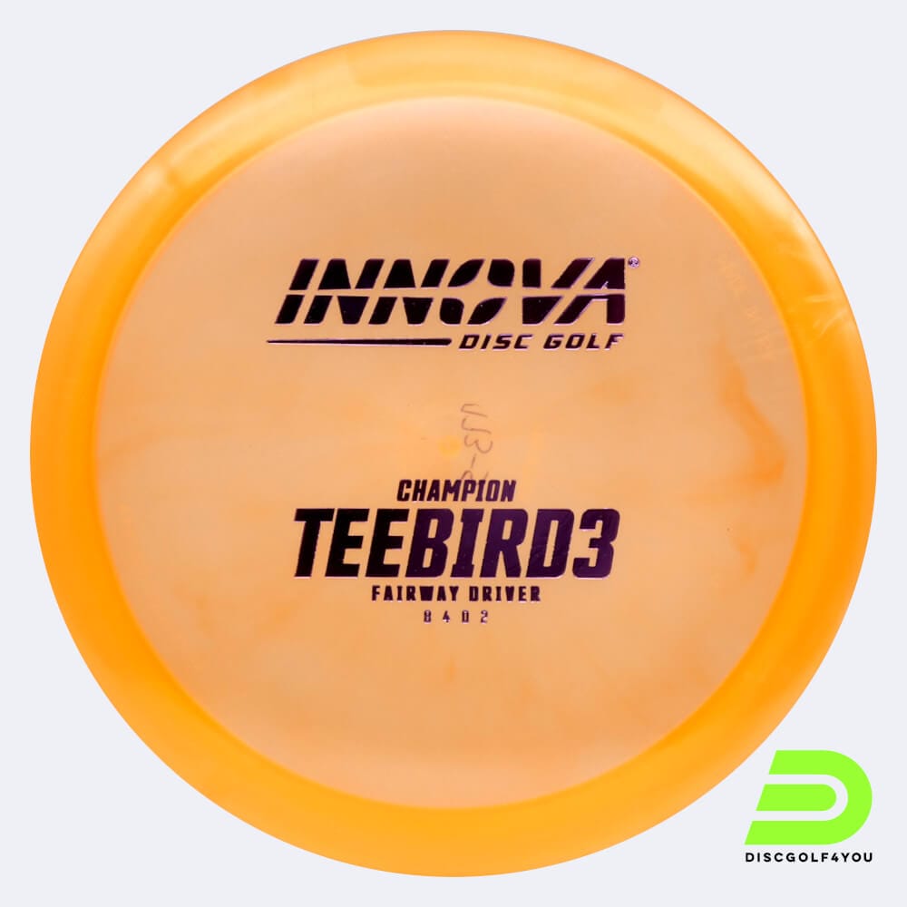 Innova Teebird 3 in classic-orange, champion plastic and design upgrade effect