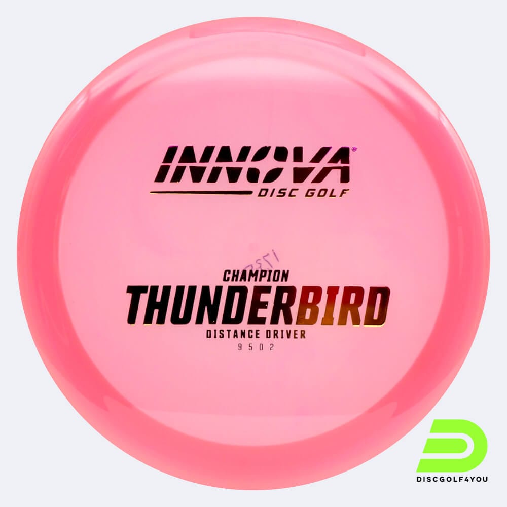Innova Thunderbird in pink, champion plastic and design upgrade effect