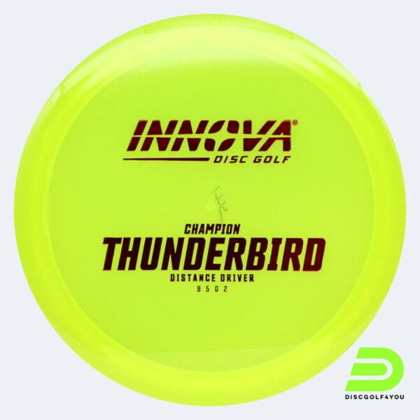 Innova Thunderbird in yellow, champion plastic and design upgrade effect