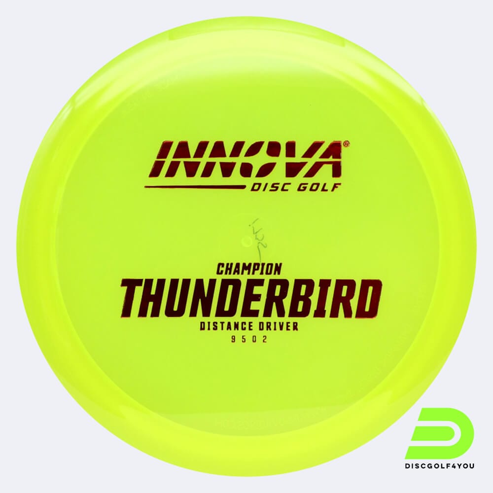 Innova Thunderbird in yellow, champion plastic and design upgrade effect