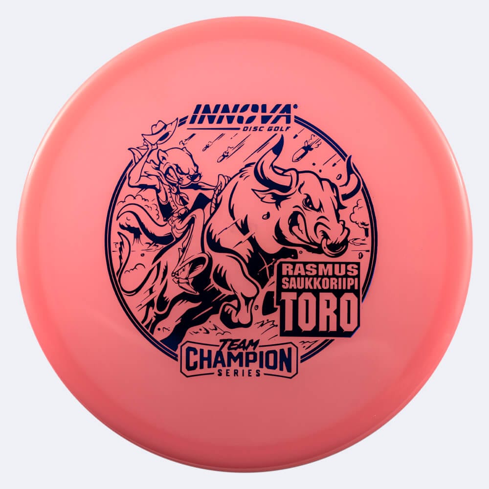 Innova Toro Rasmus Saukkoriipi Tour Series in pink, proto glow champion plastic and glow effect