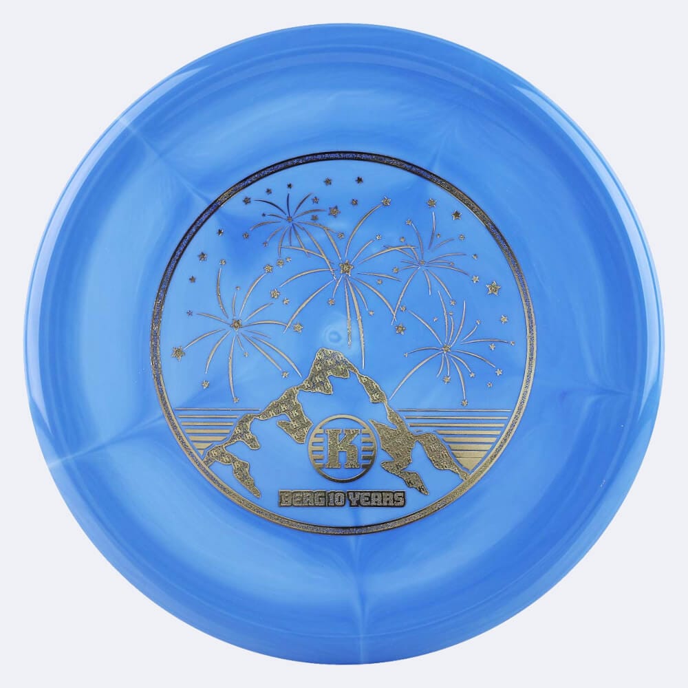 Kastaplast Berg 10 Years in blue, k1 plastic and burst effect Kastaplast Berg 10 Years in blue, k1 plastic and burst effect