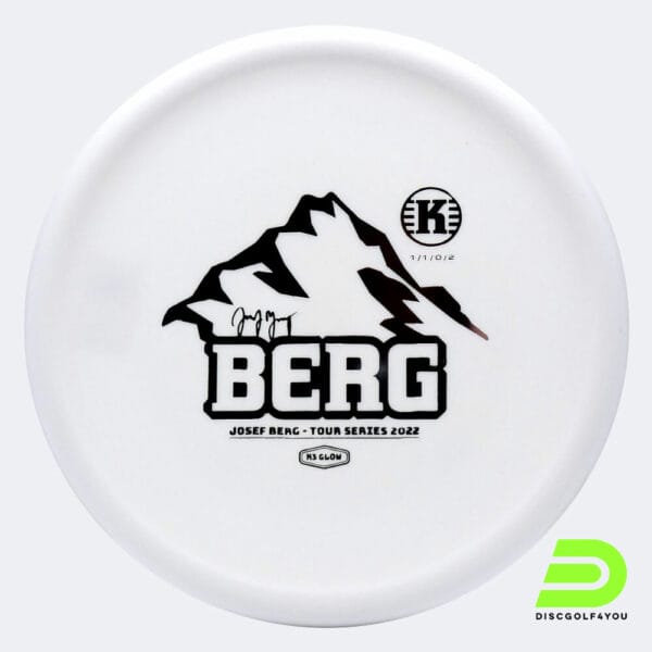 Kastaplast Berg - Josef Berg Tour Series in white, k1 soft glow plastic and glow effect