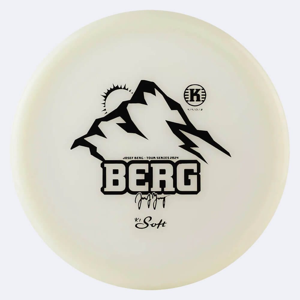 Kastaplast Berg - Josef Berg Tour Series in white, k1 soft glow plastic and glow effect