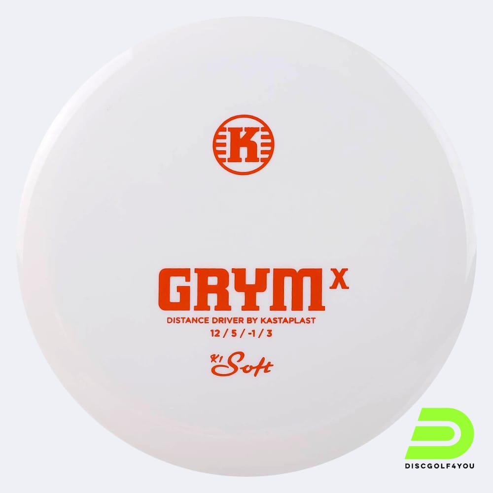 Kastaplast GrymX in white, k1 soft plastic