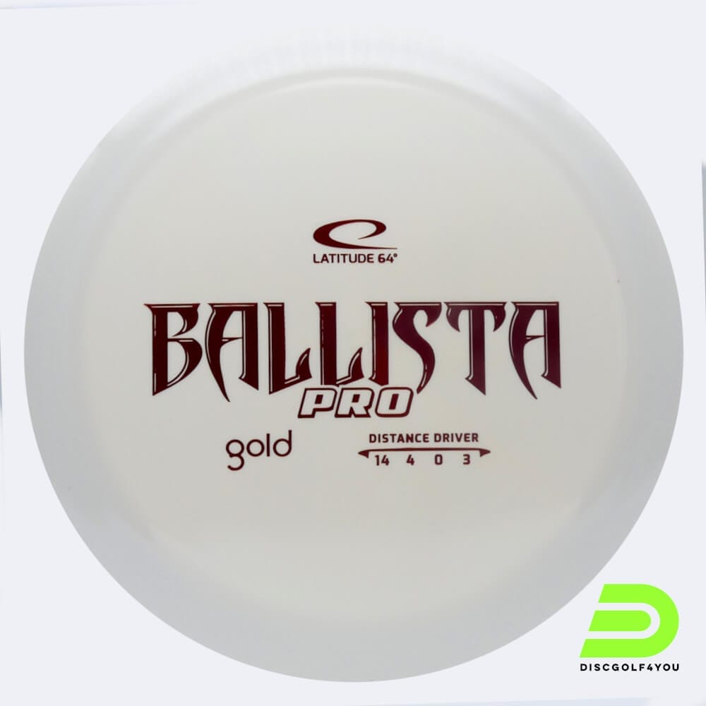 Latitude 64° Ballista Pro in weiss, im Gold Kunststoff und ohne Spezialeffekt