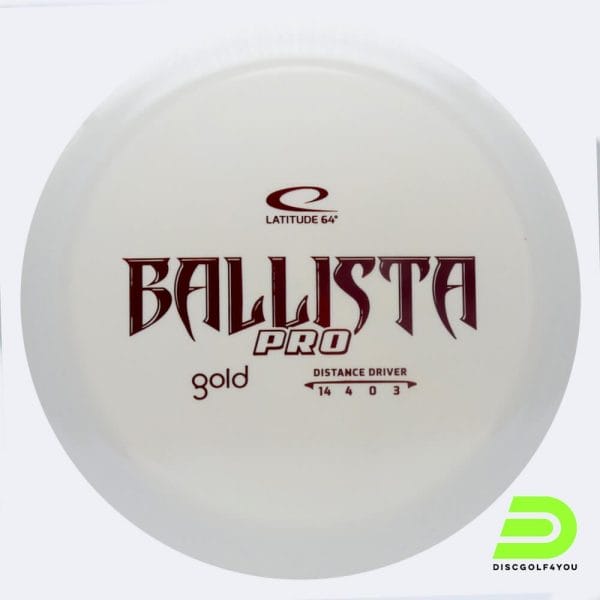 Latitude 64° Ballista Pro in white, gold plastic